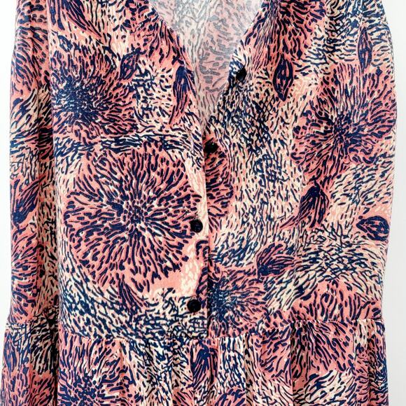 Zara TRF Salmon Pink Blue White Multicolored Sleeveless Romper Women's Size S - Picture 5 of 9